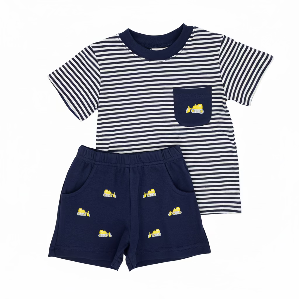 Navy Front-Loader Shorts