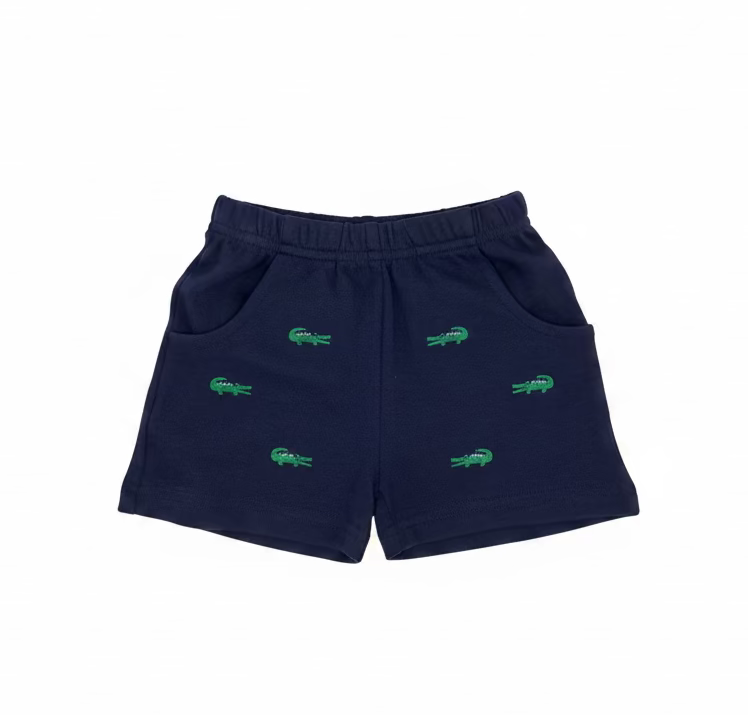 Navy Alligator Critter Shorts