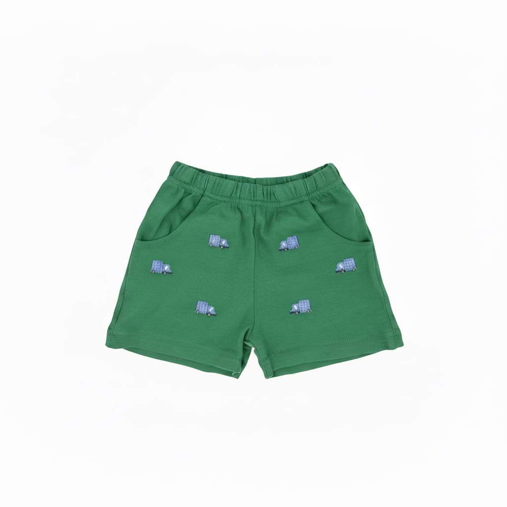 Green Garbage Truck Shorts