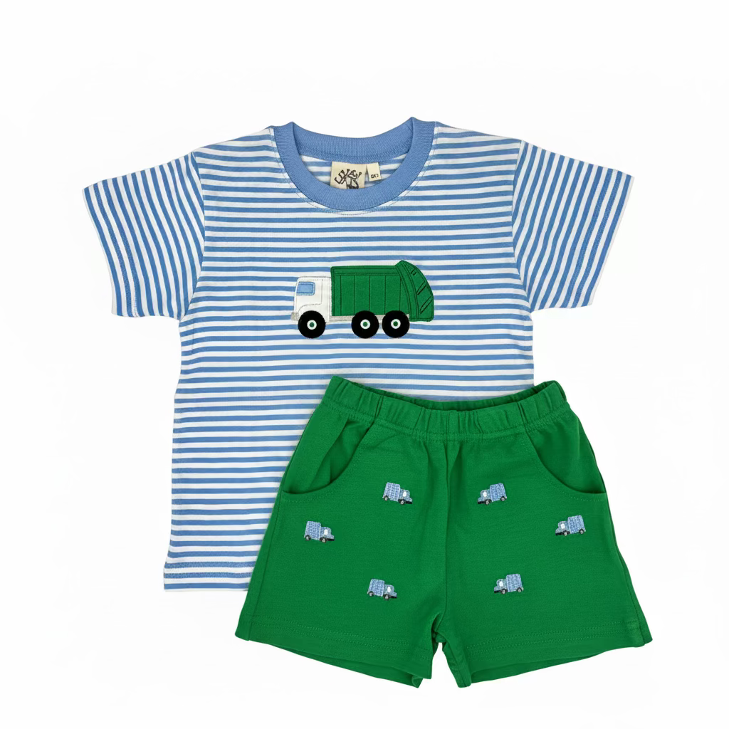 Green Garbage Truck Shorts