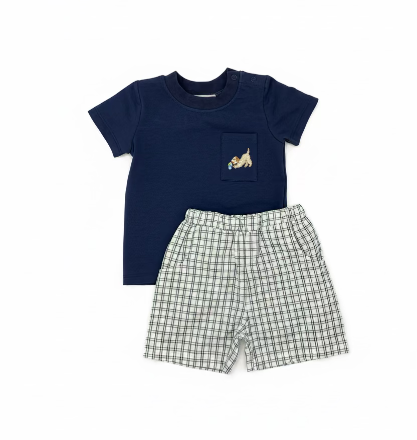 Ice Cream Puppy Short Set