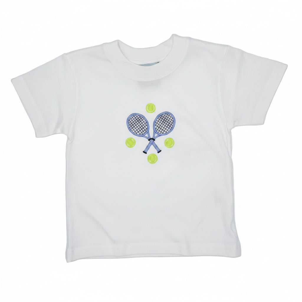 White Tennis Racket Shirt