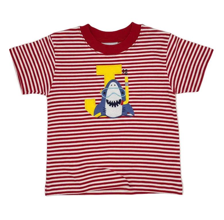 Red Stripe Shark Shirt