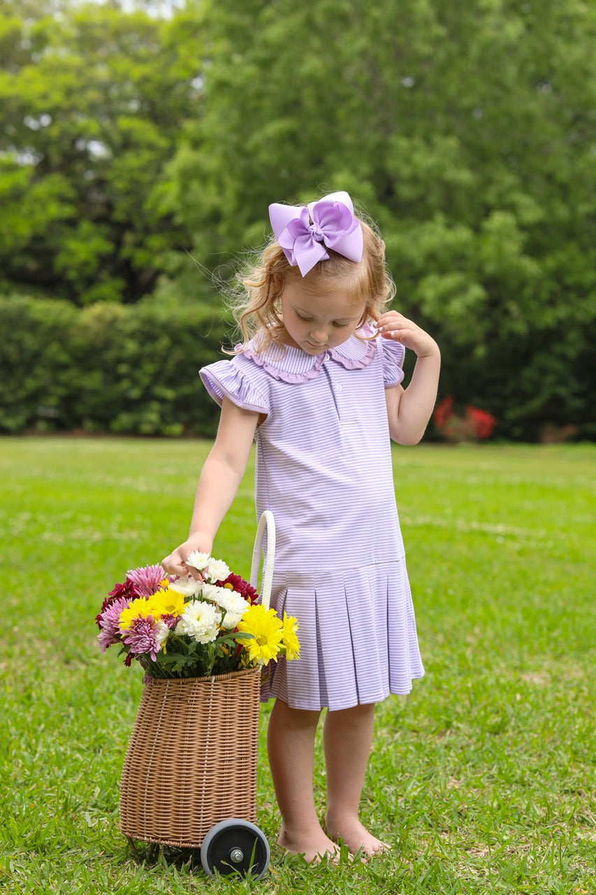 Lavender Stripe Camilla Dress