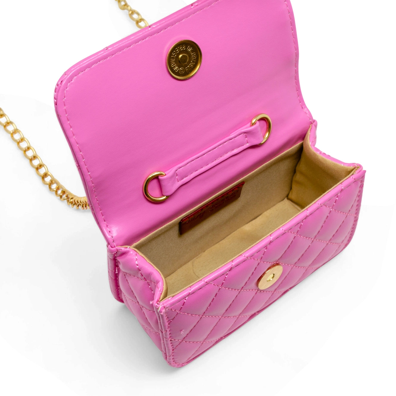 Hot Pink Chain Purse with Charms