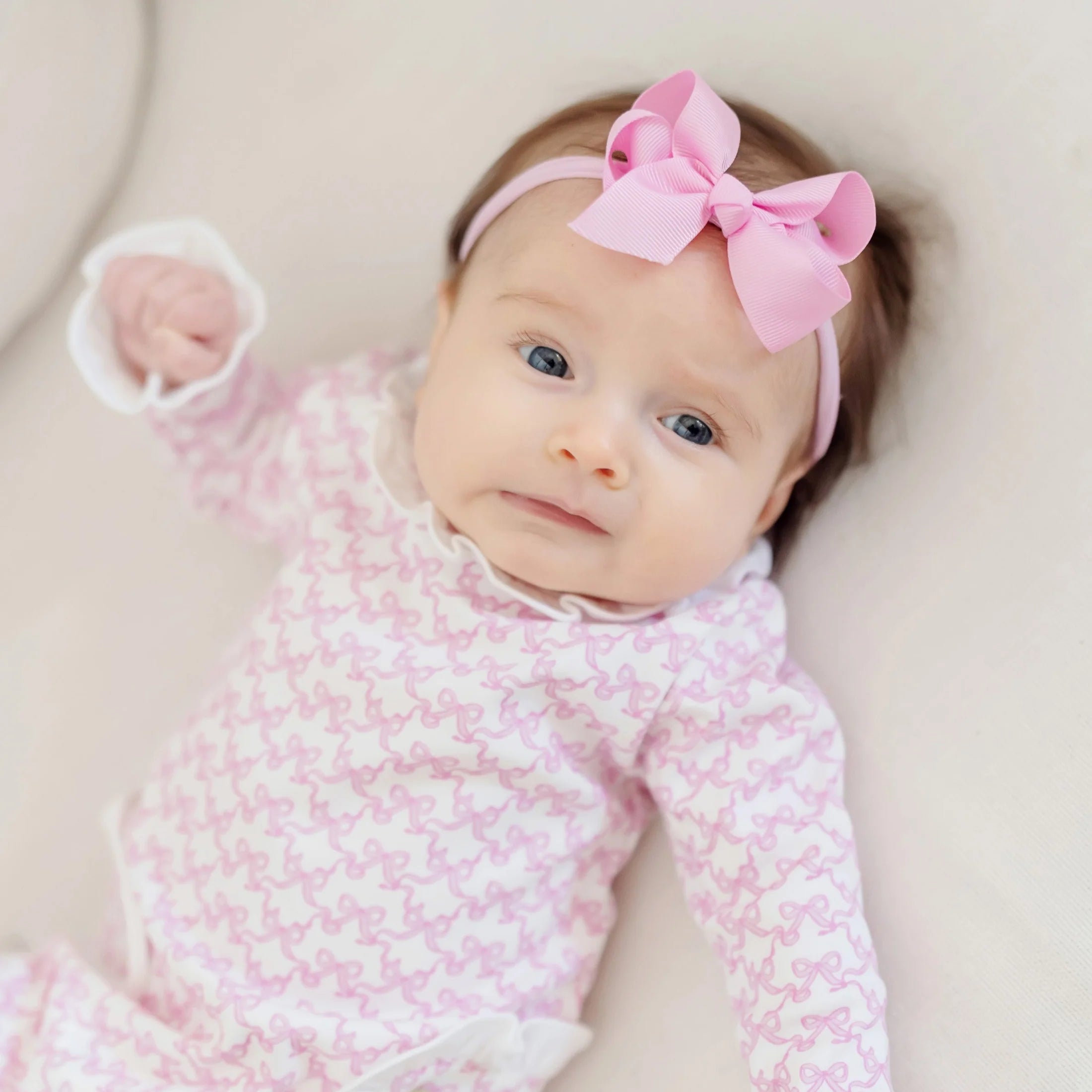 Pretty Pink Bows Lucy Romper