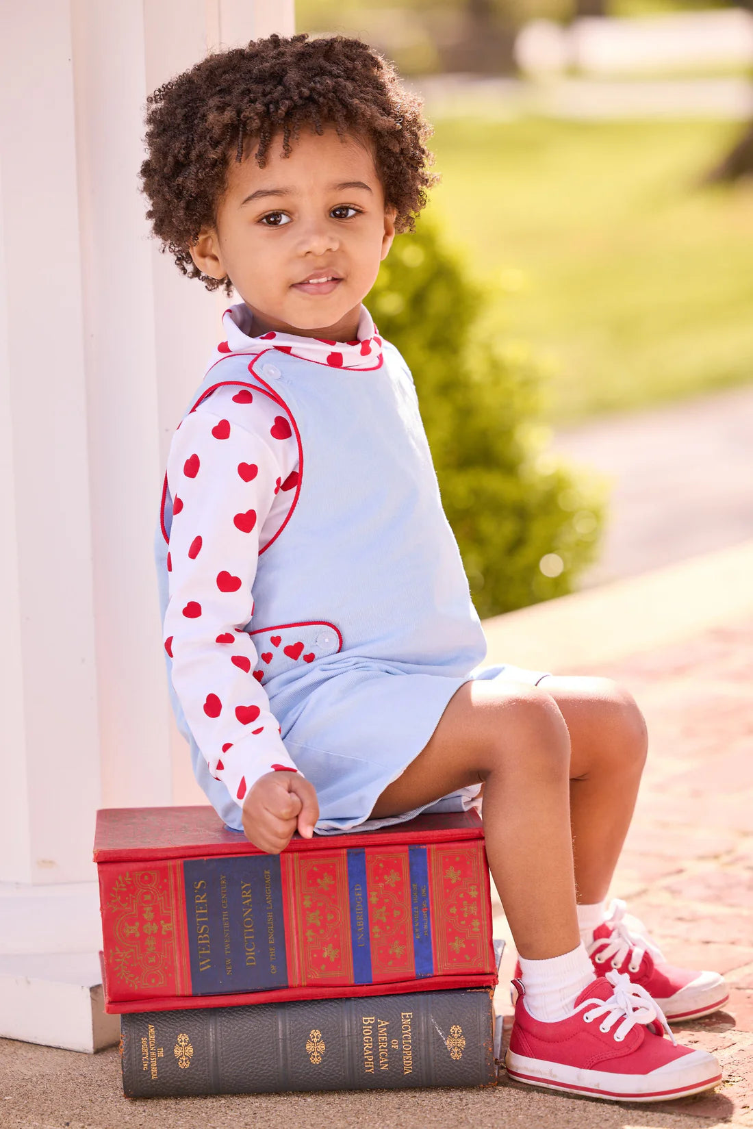 Blue Reversible Hearts Jon Jon