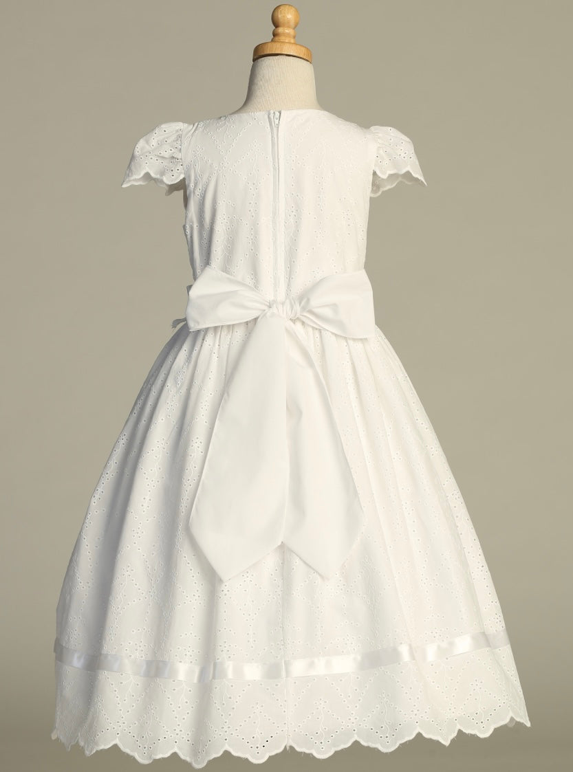 White Cotton Eyelet Dress SP220