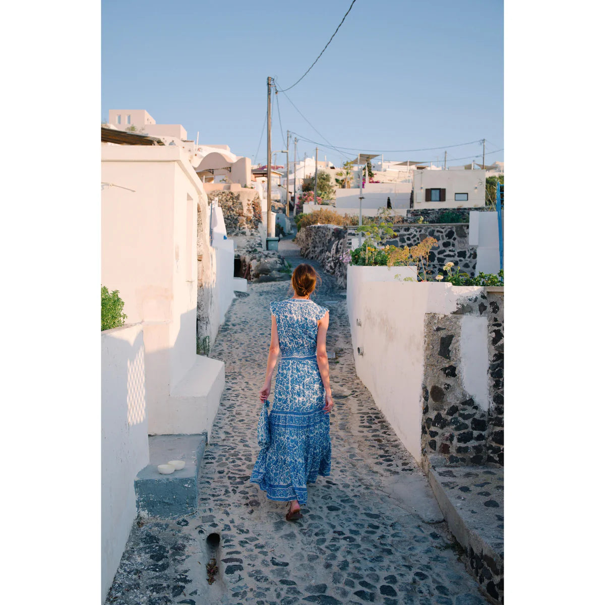 Blue/White Annabelle Maxi