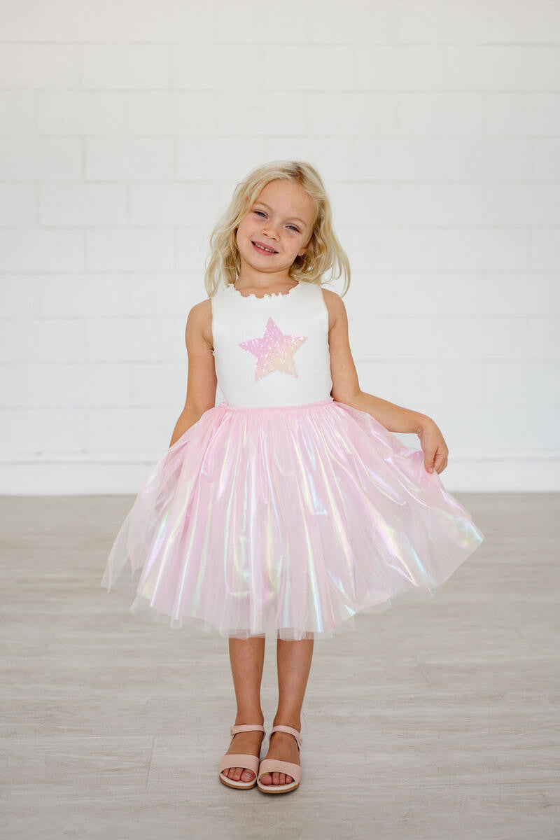 Pink Pearl Star Tutu Dress