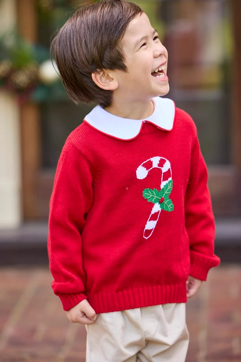 Candy Cane Intarsia Sweater