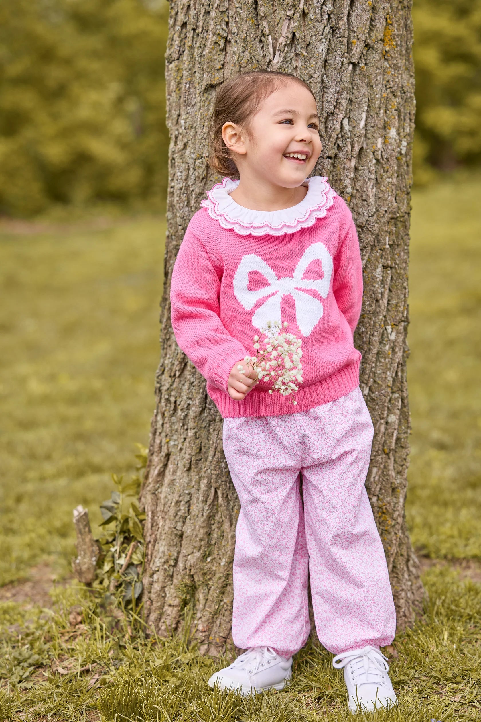 Pink Vinings Banded Bow Pant