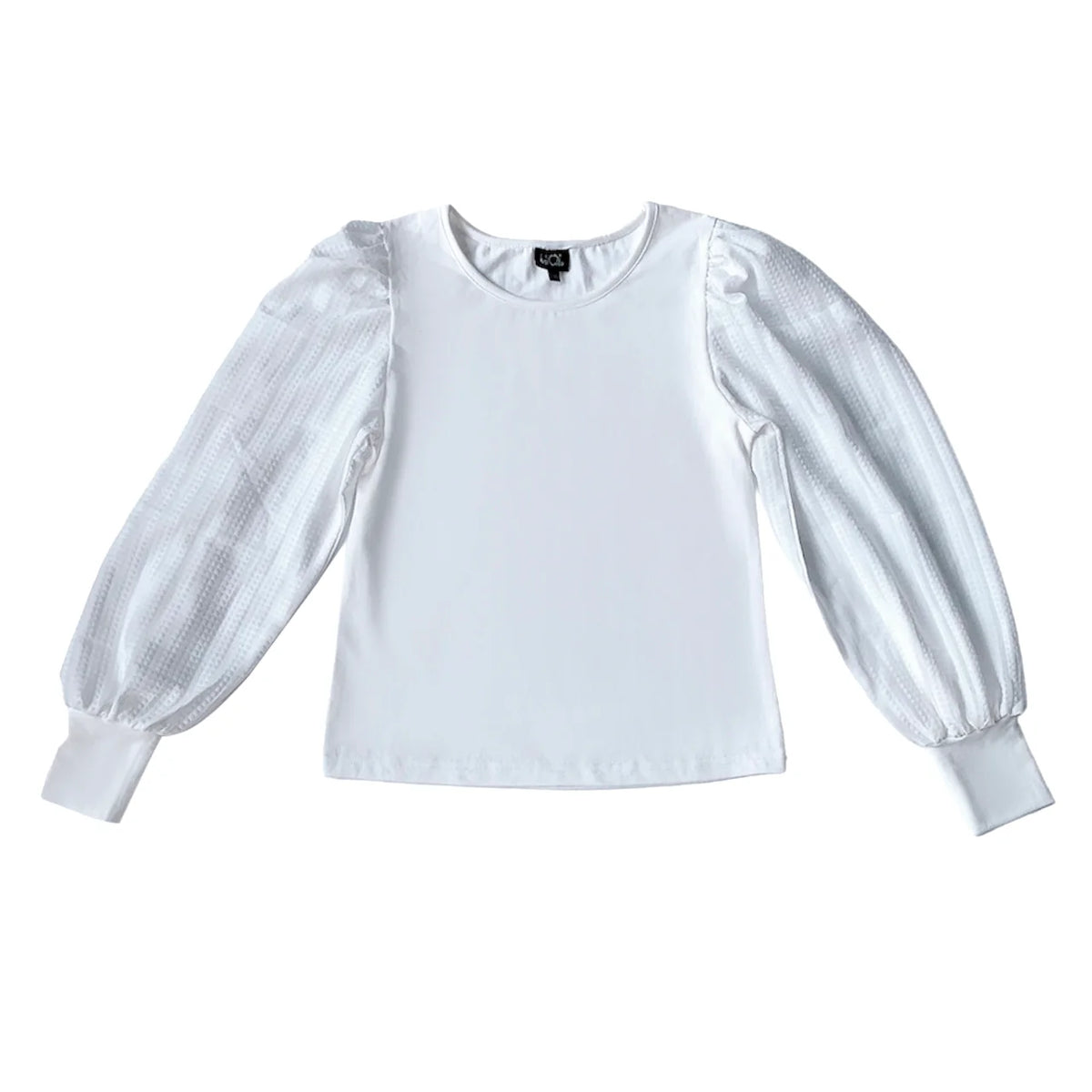 White Sheer Sleeve Top