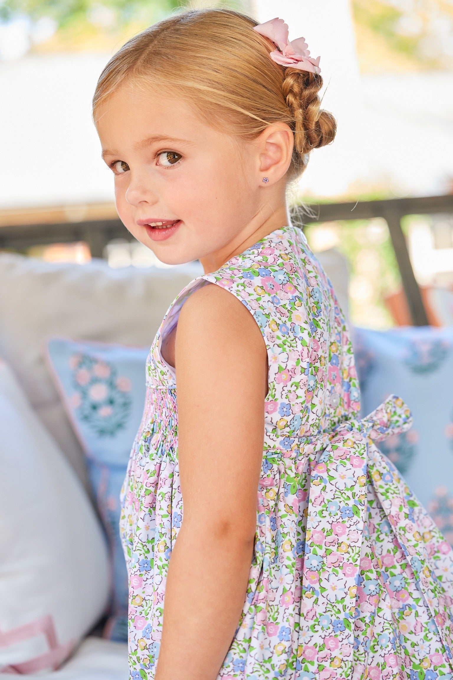 Cheekwood Floral Smocked Dress