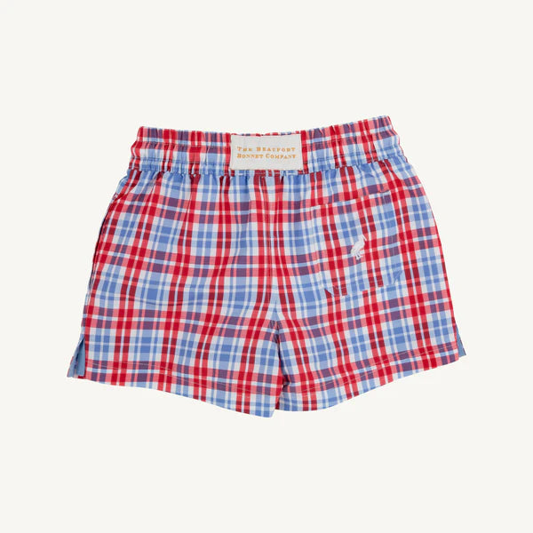 Lawn Party Plaid Swim Trunks