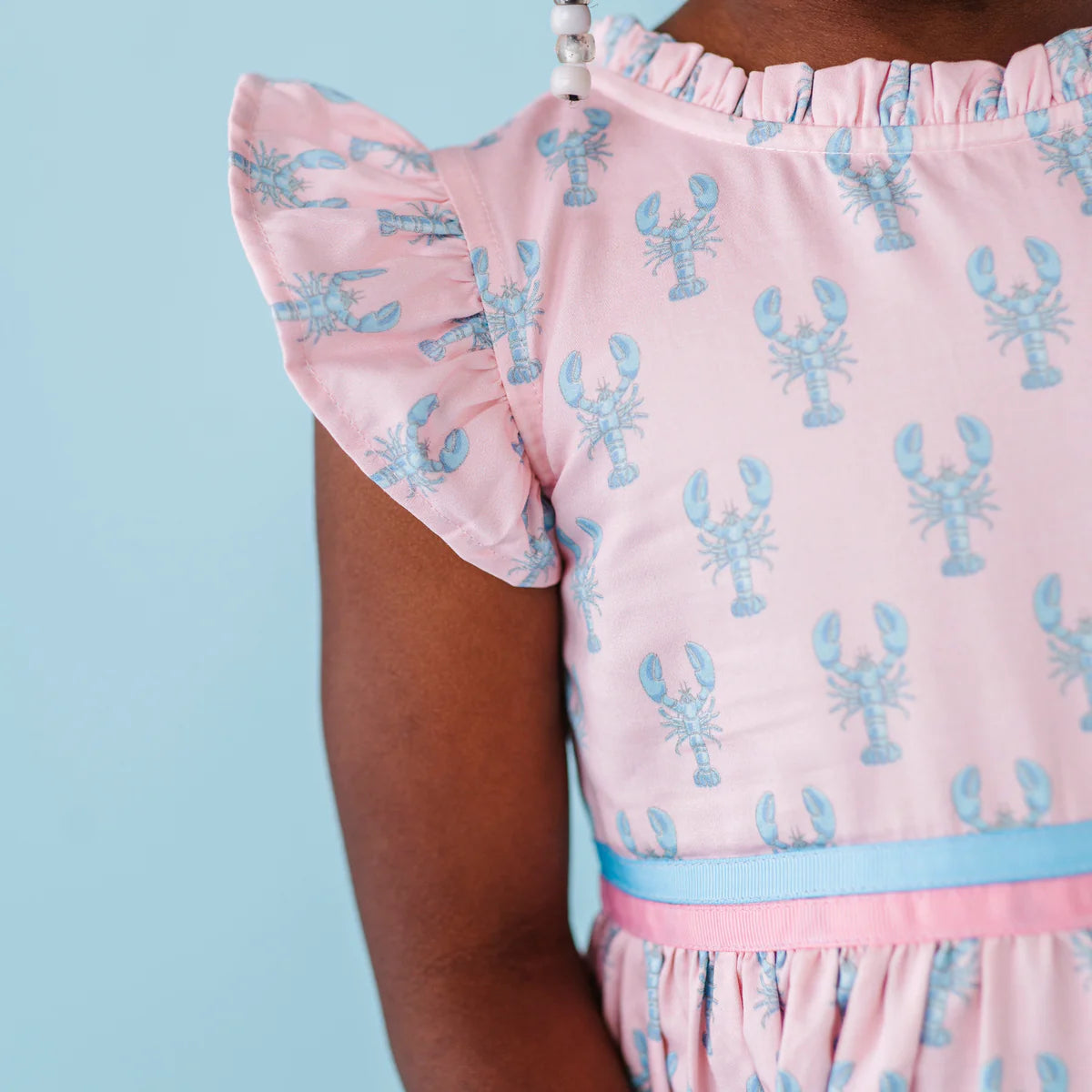 Pink Lobster Ruffle Dress
