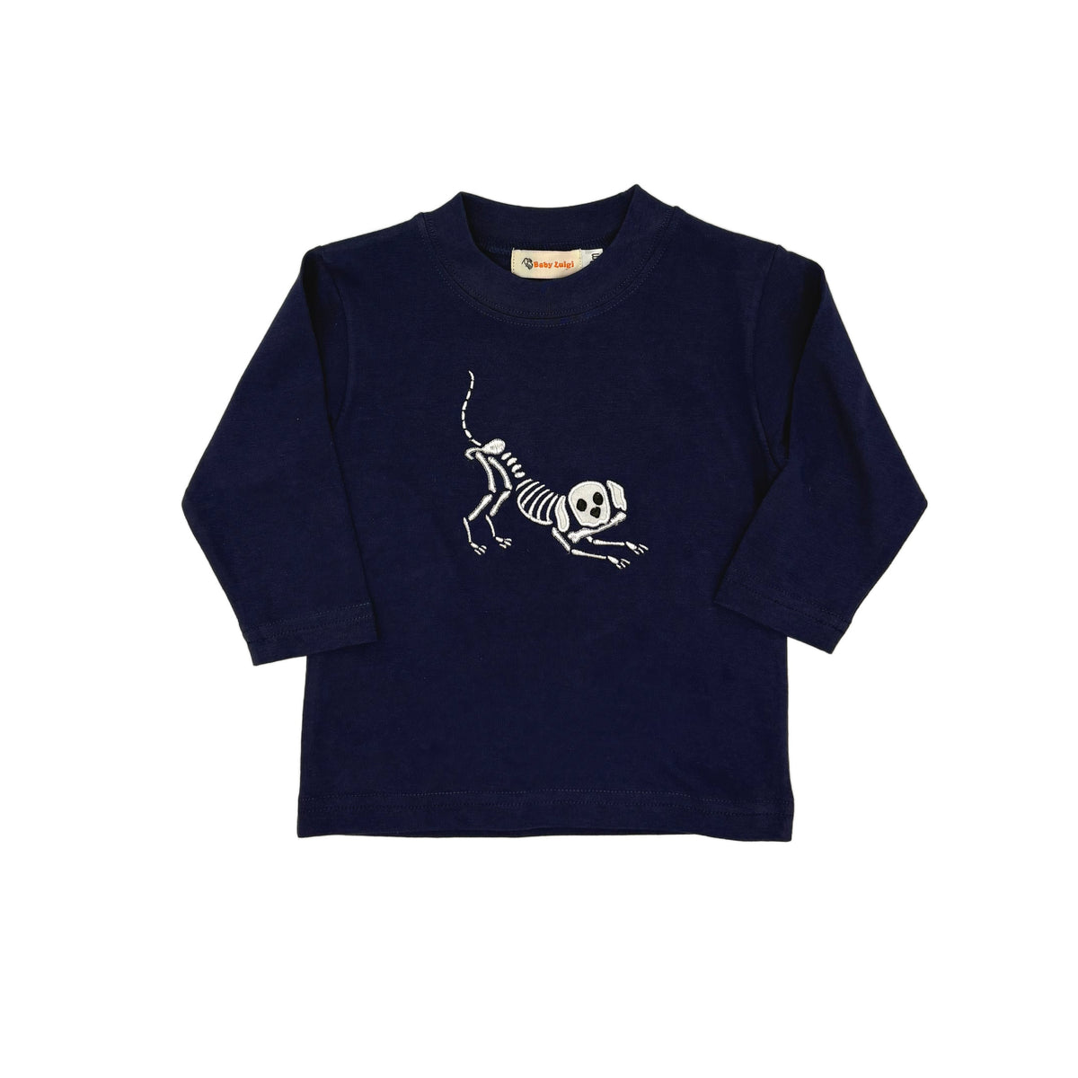 Navy Pup Skeleton Shirt