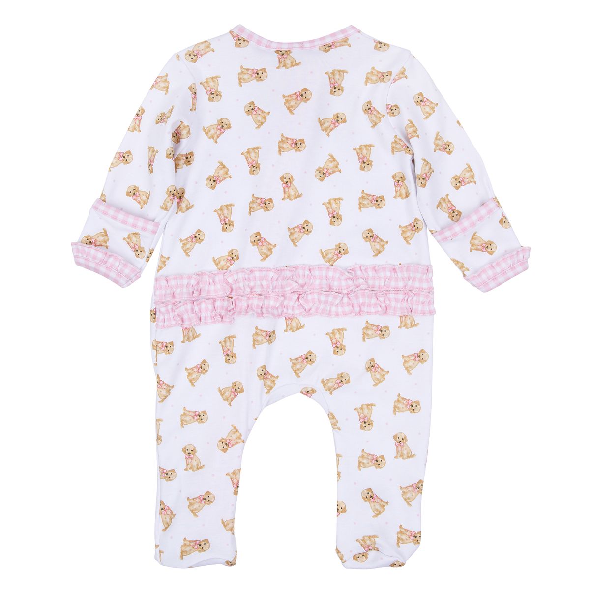 Sweet Golden Pink Zip Footie