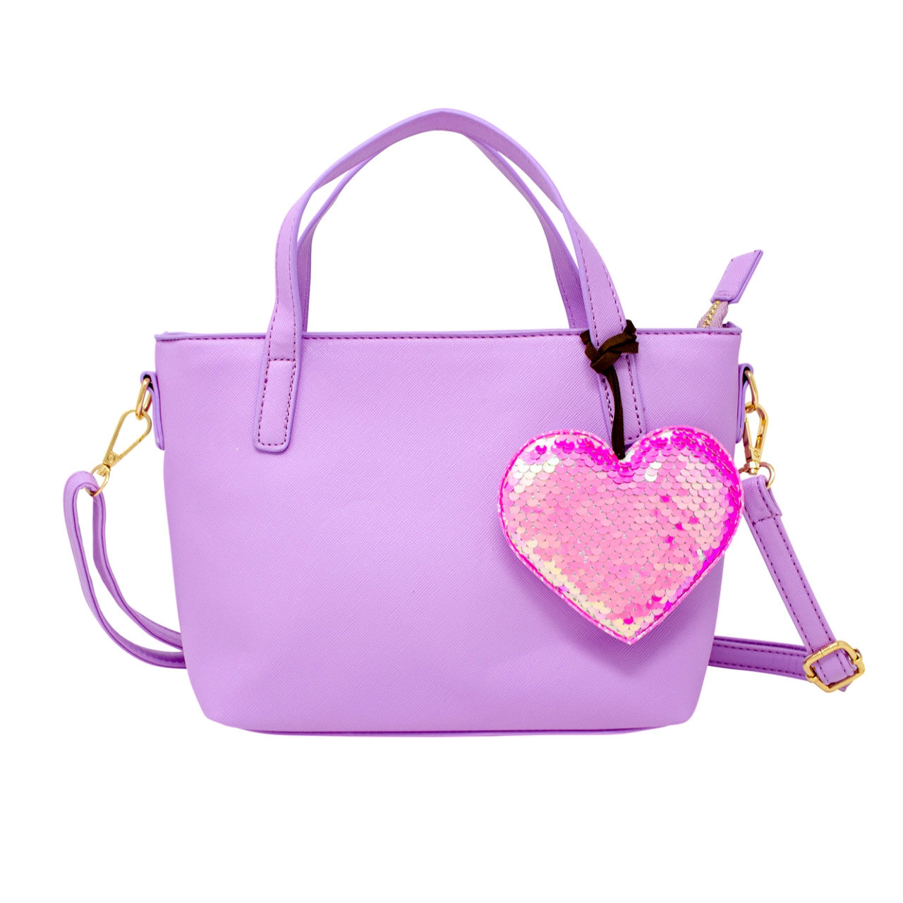 Purple leather tote bag deals