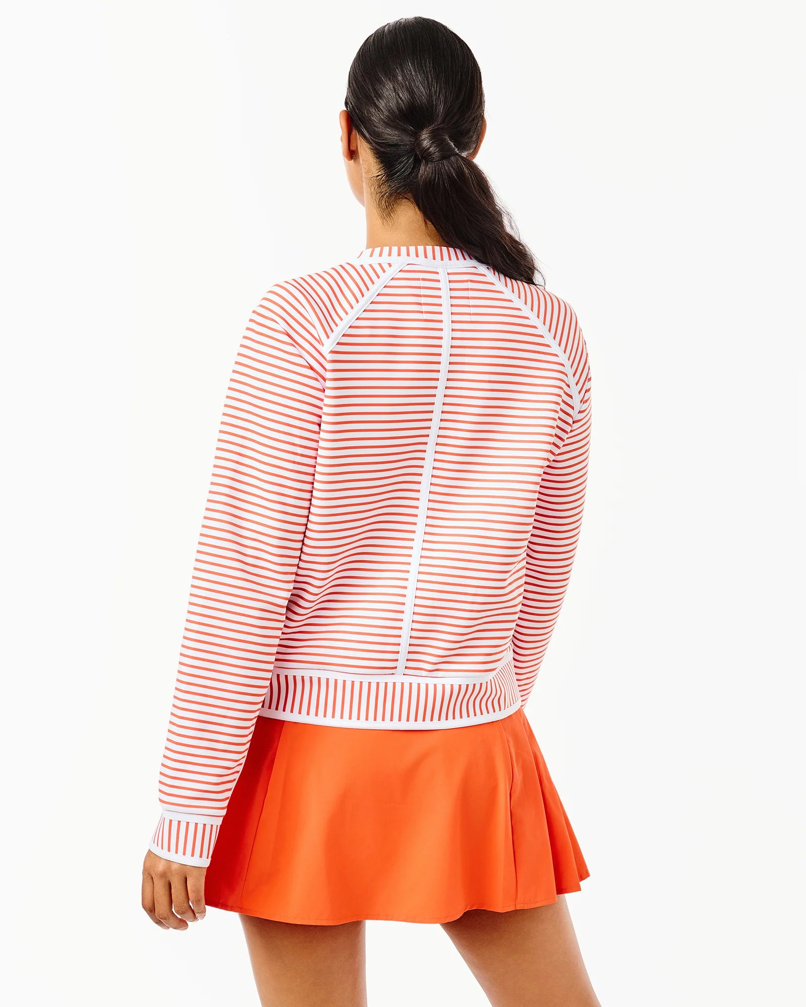 Papaya Stripe Bainbridge Crewneck