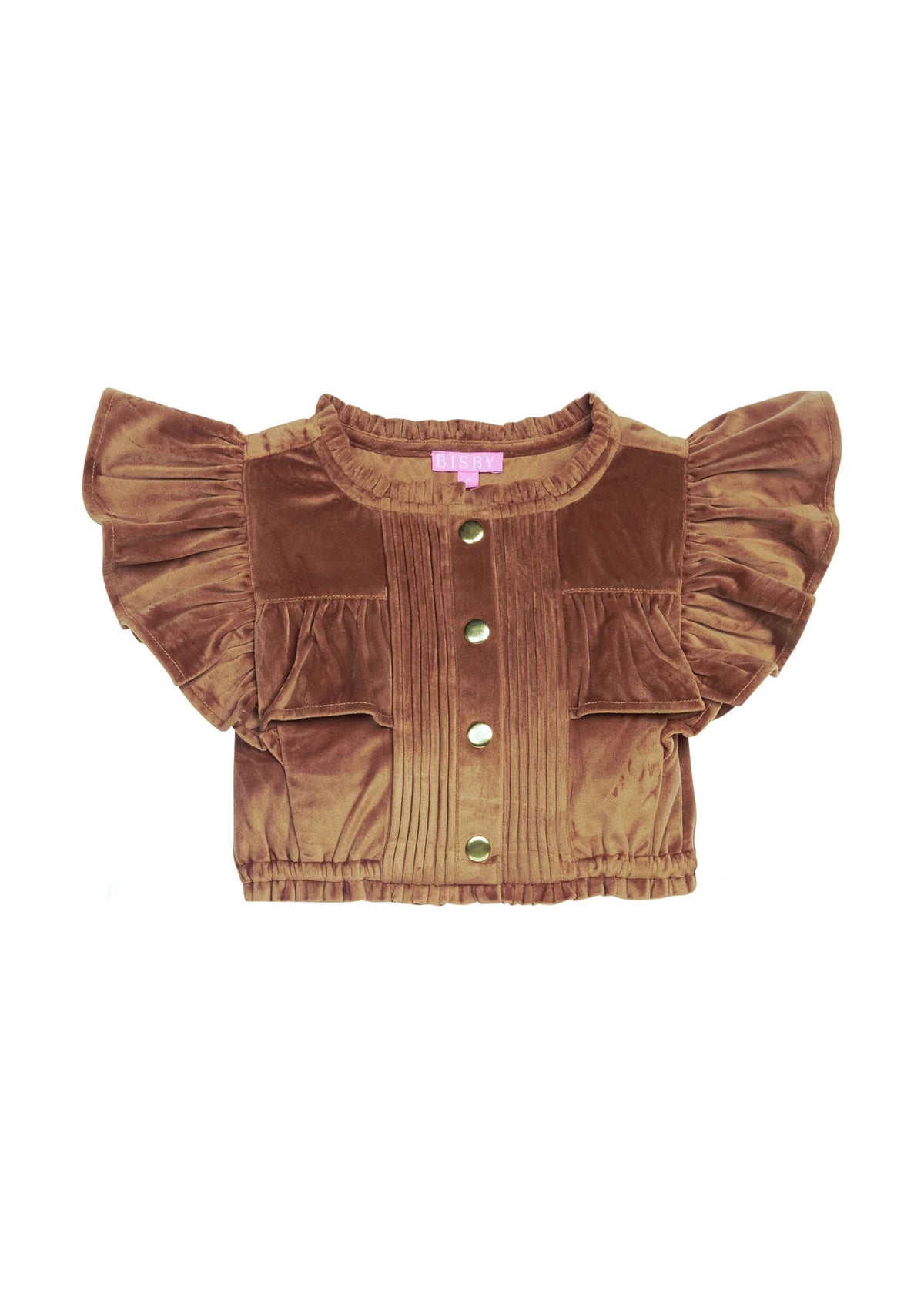 Brown Faux Suede Annie Top