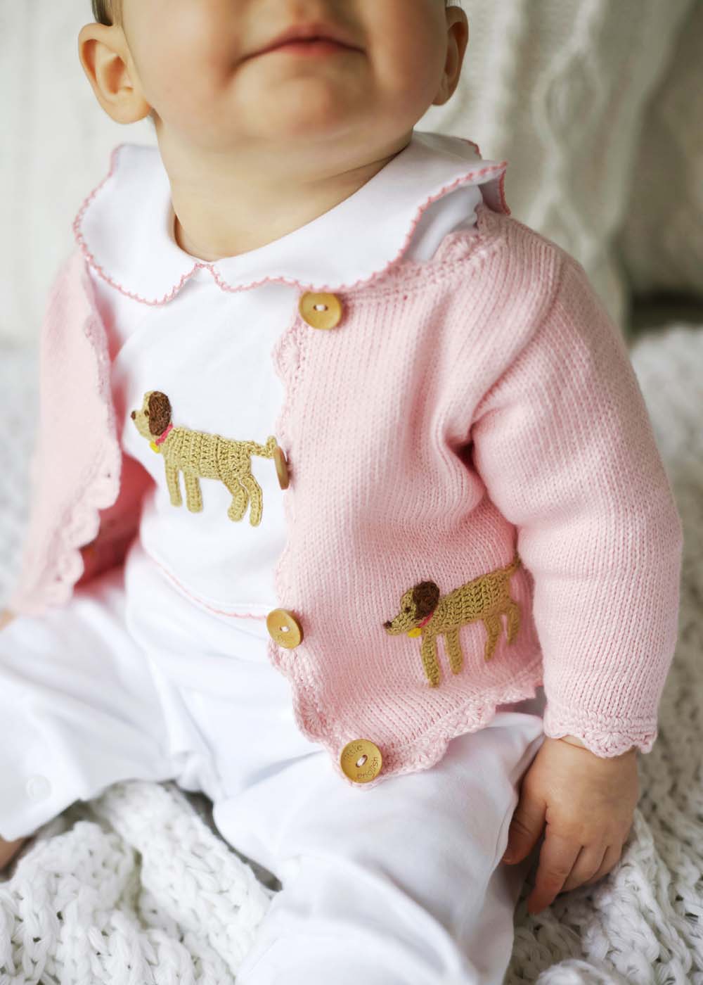 Pink Lab Crochet Sweater