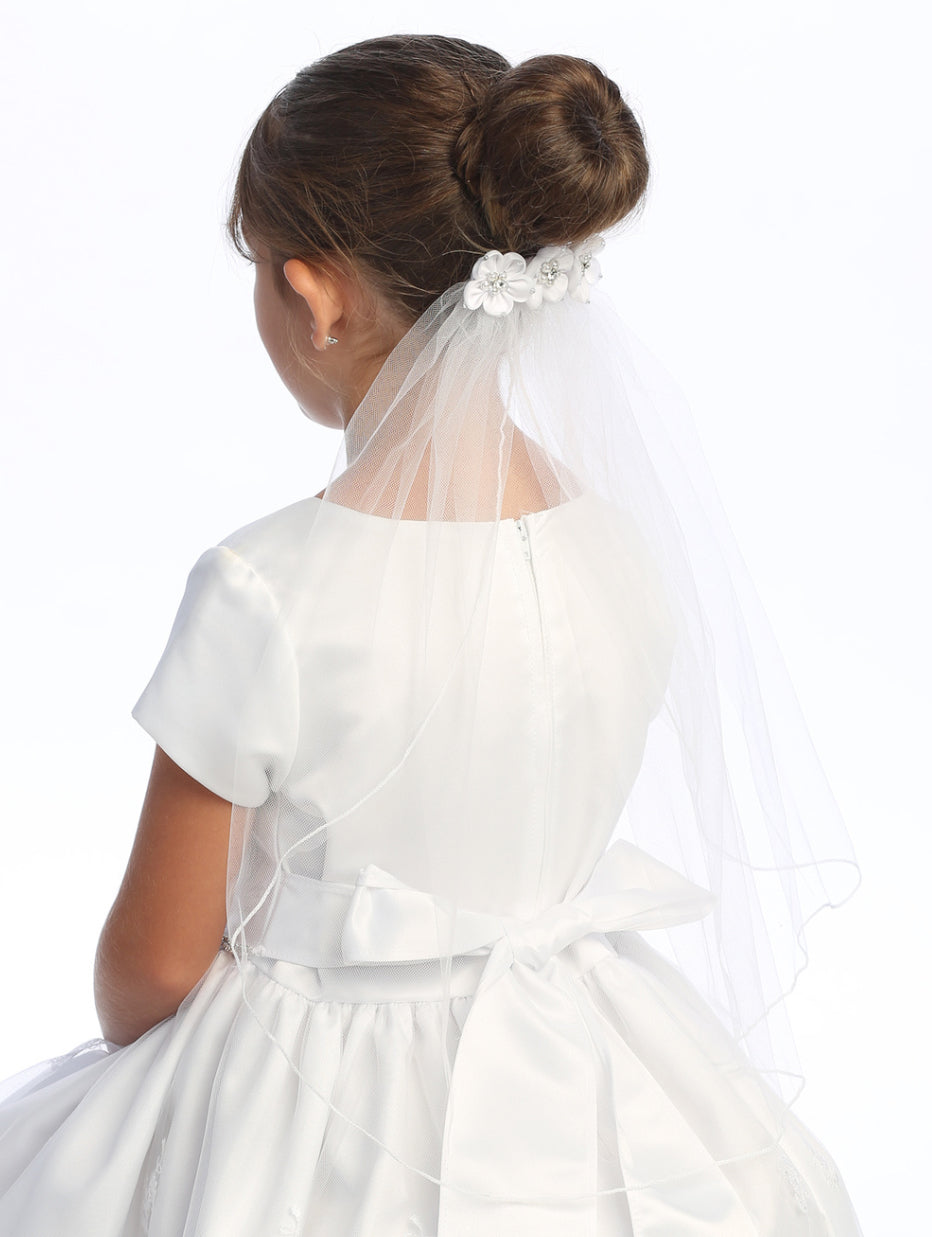 Flower Comb Veil T-49