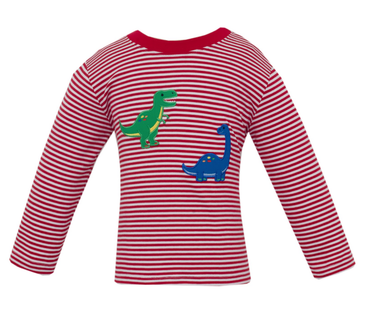 Red Striped Dinosaurs Shirt