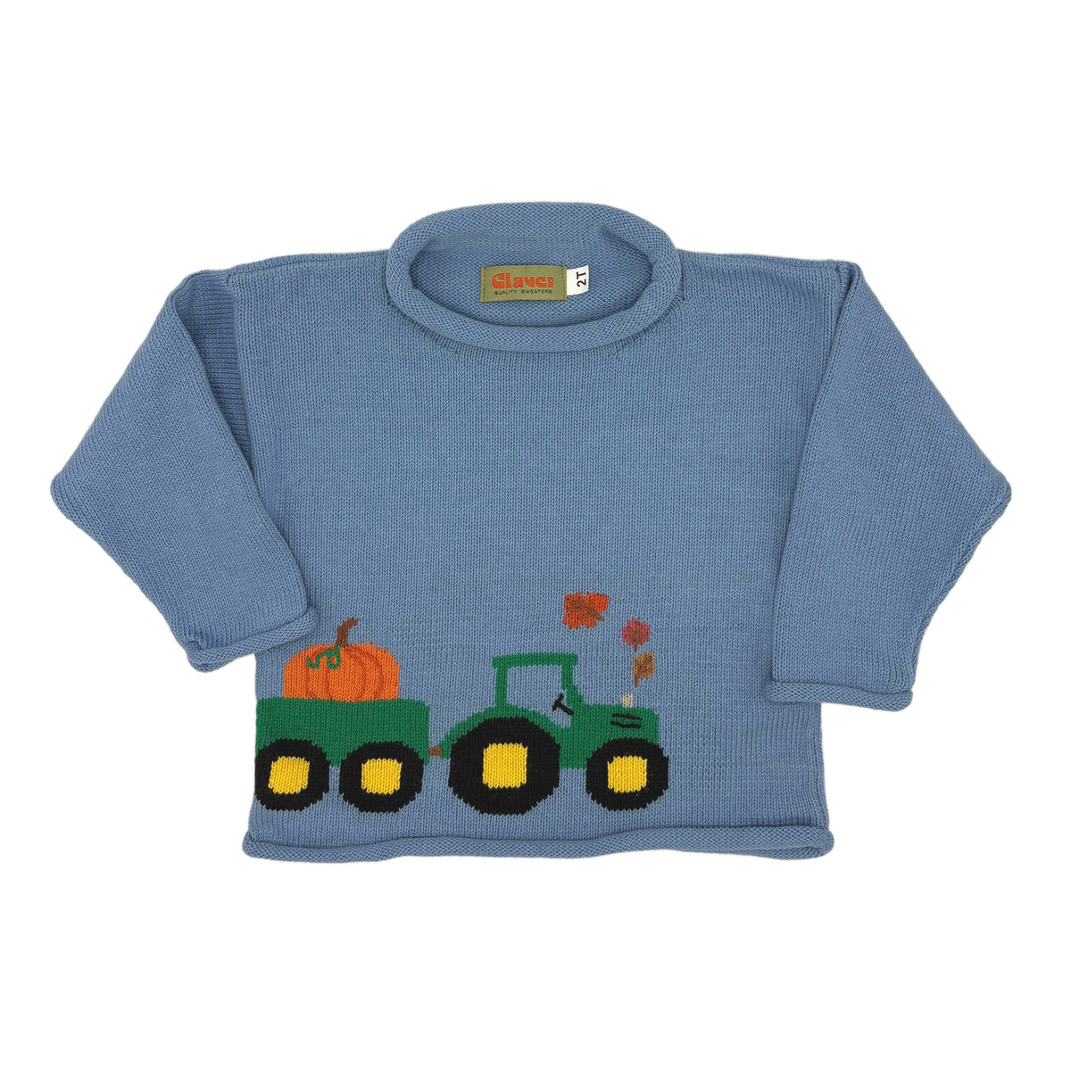 Blue Pumpkin Tractor Sweater