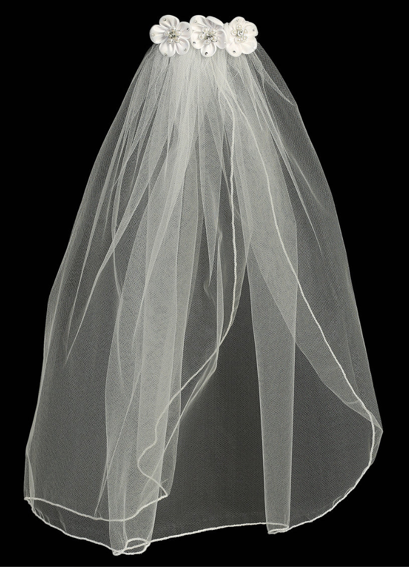 Flower Comb Veil T-49