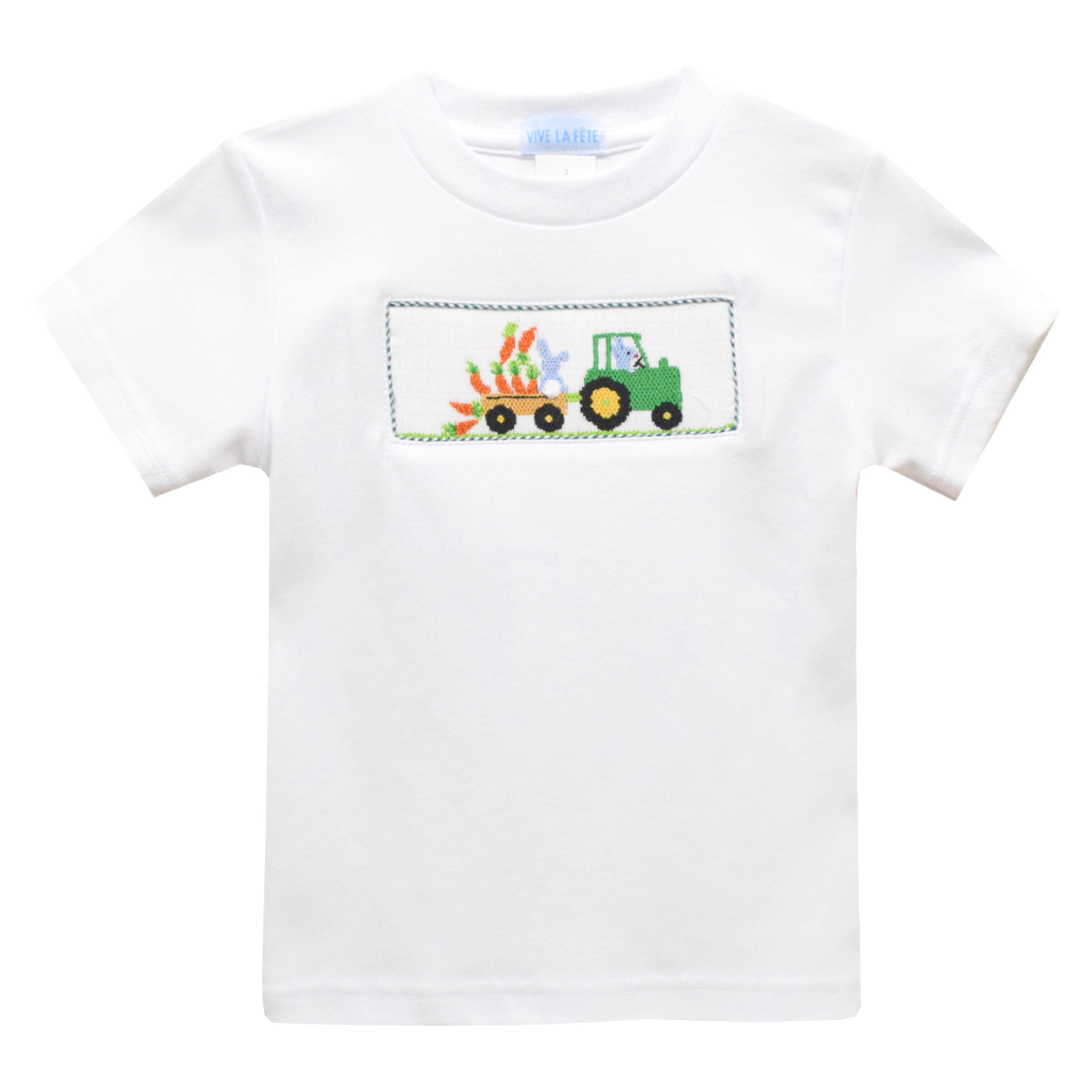 Smocked Rabbit Tractor Shirt