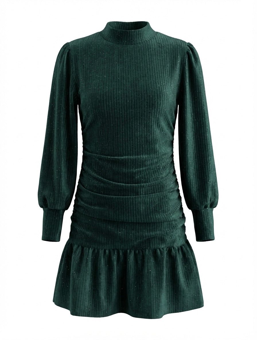 Green Velour Serena Dress
