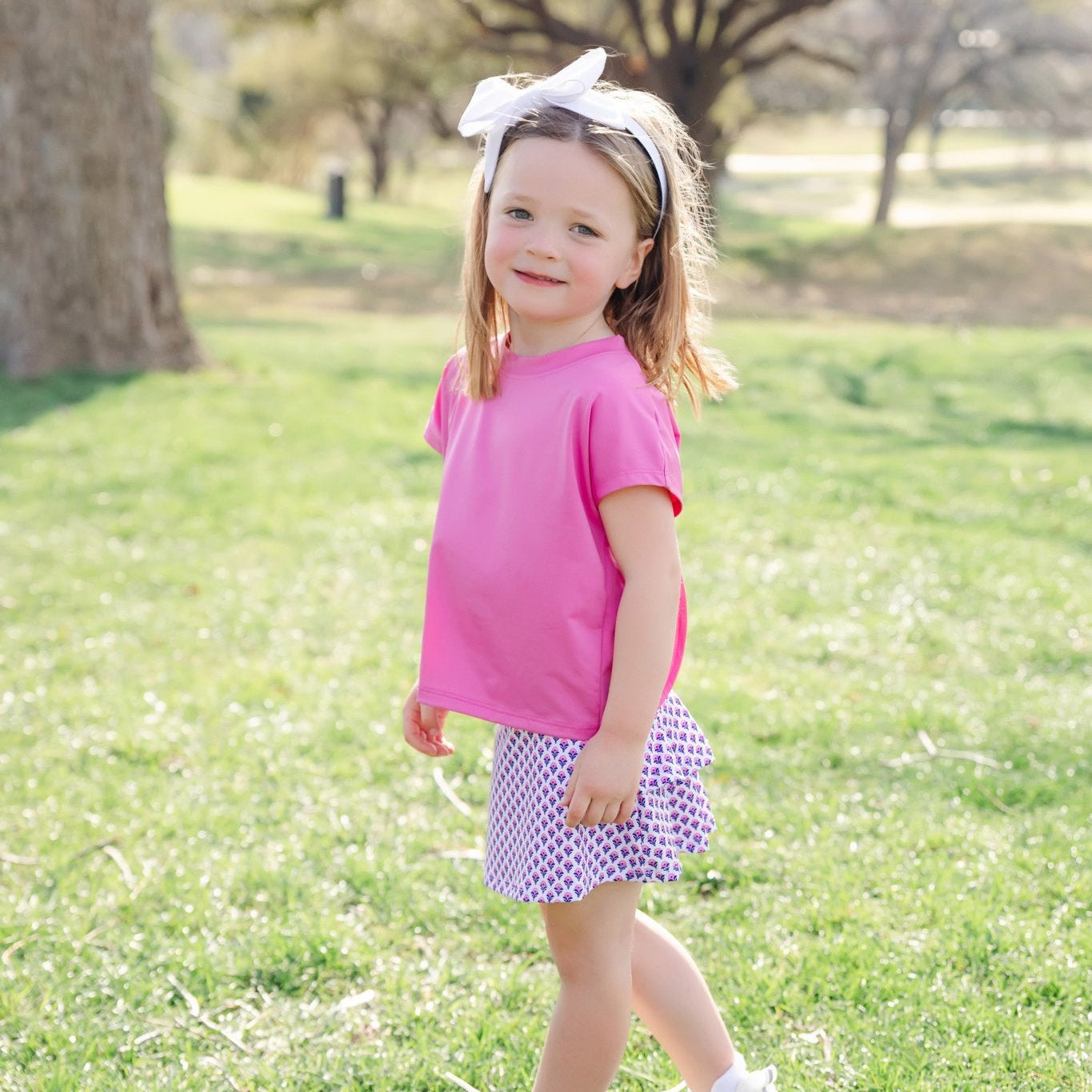 Pink & Navy Margot Skort