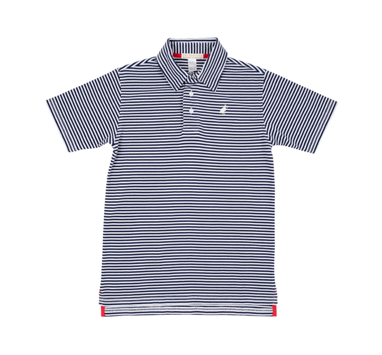 S/S Navy Stripe Prim Polo