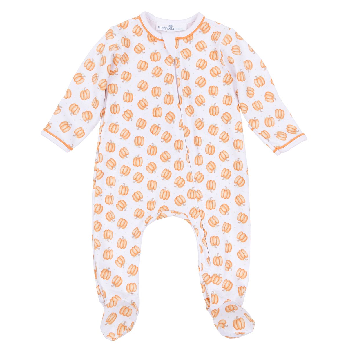Baby Pumpkin Zip Footie