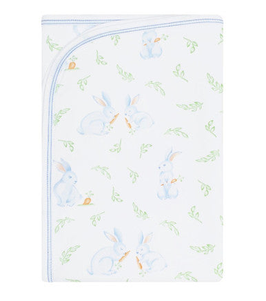 Blue Bunny Print Blanket