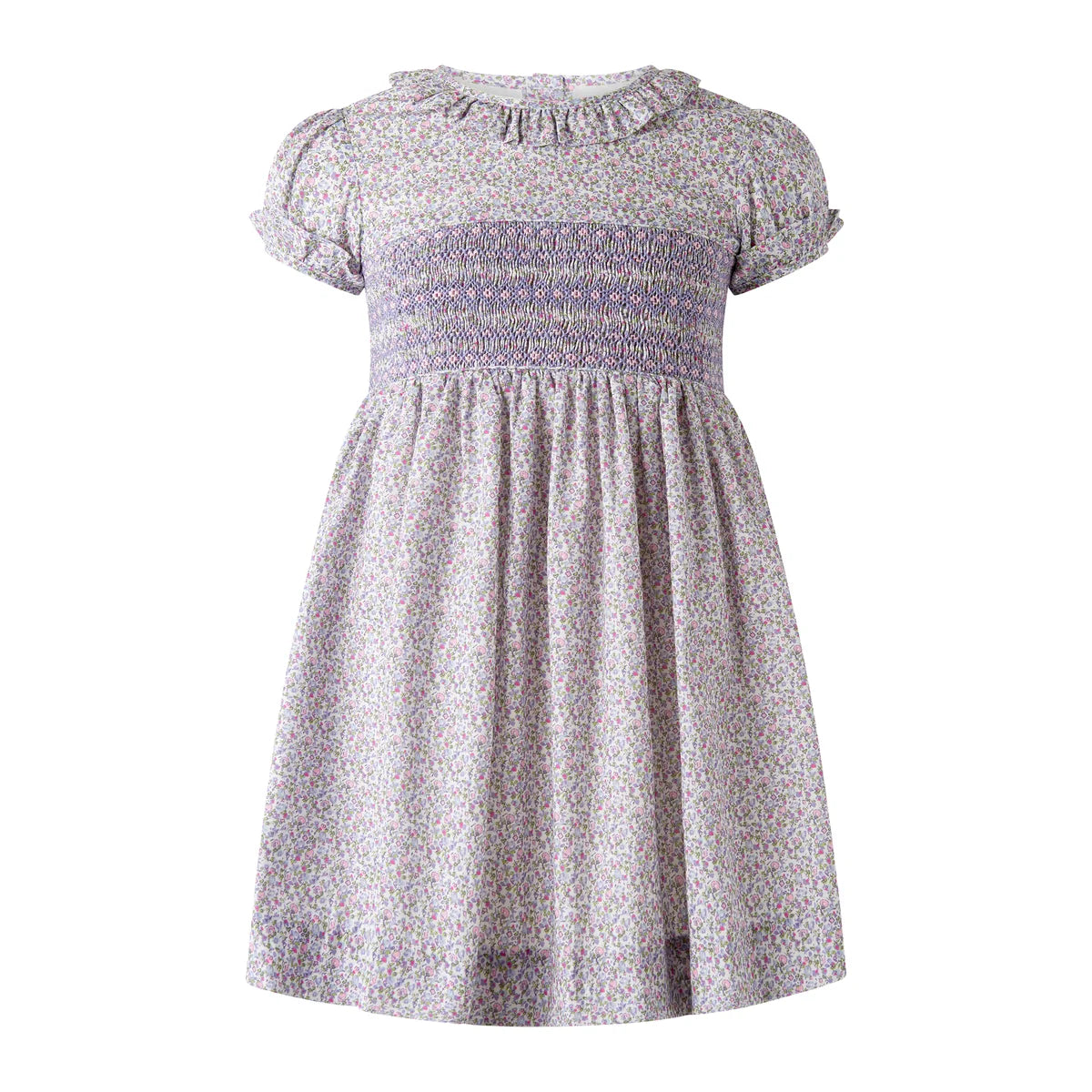 Lavender Floral Frill Dress