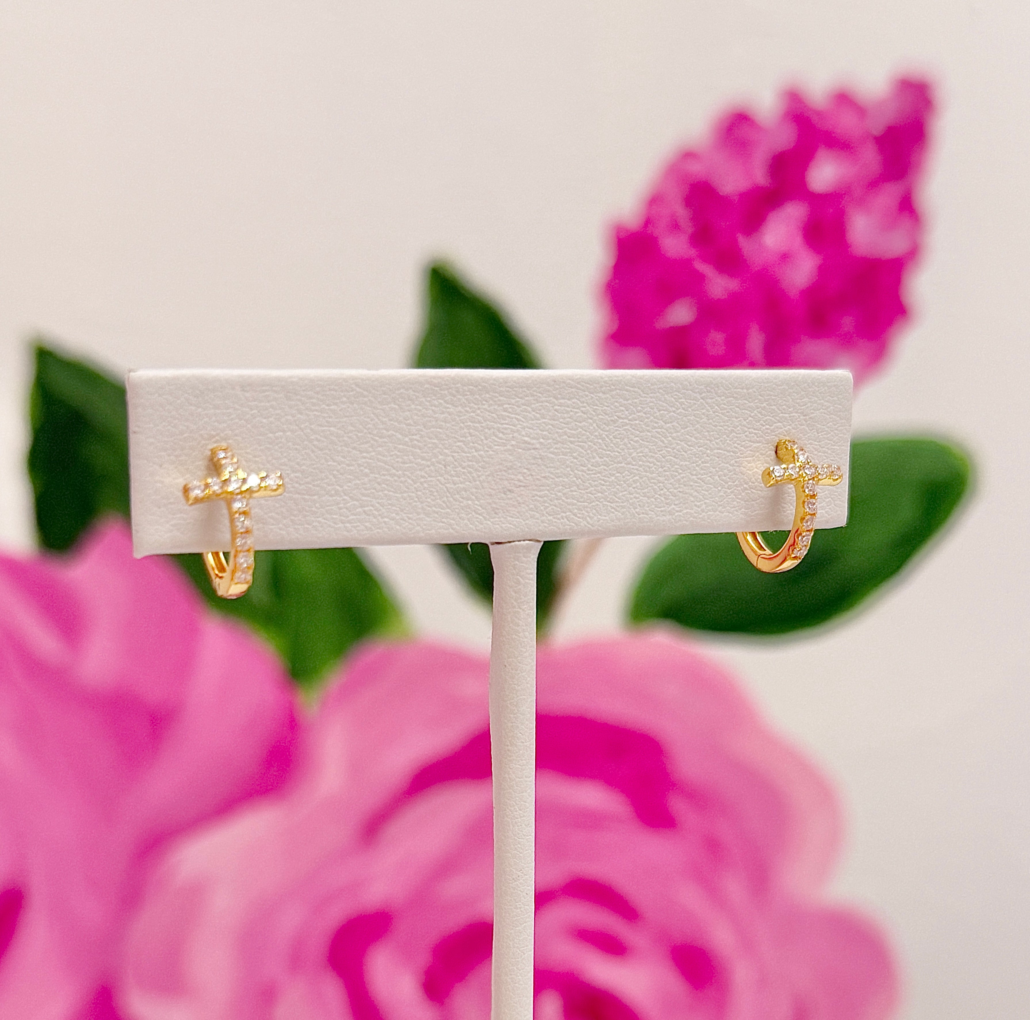 Gold Cross Huggies