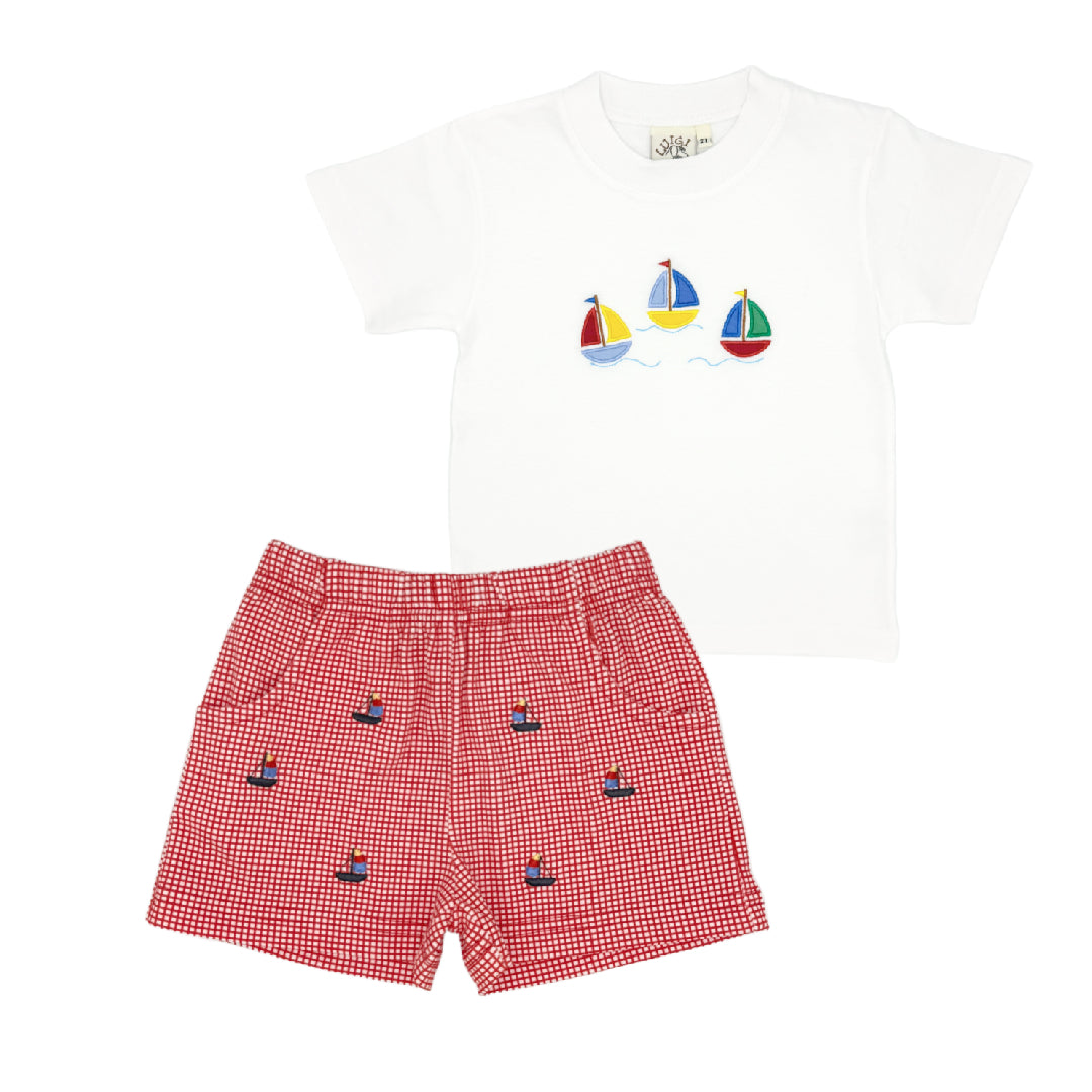 White Sailboats Tee