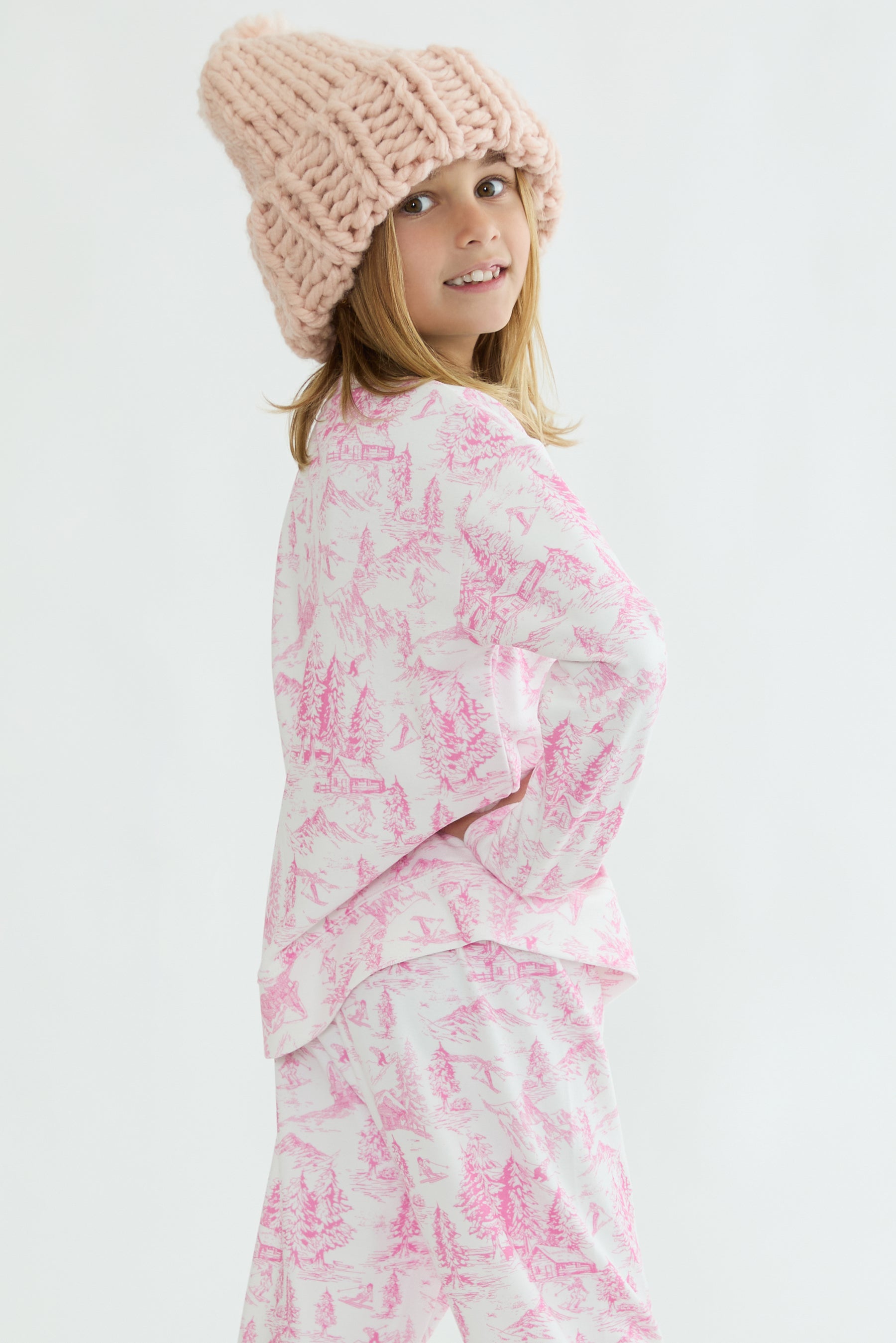Pink Toile Little Cassia Top